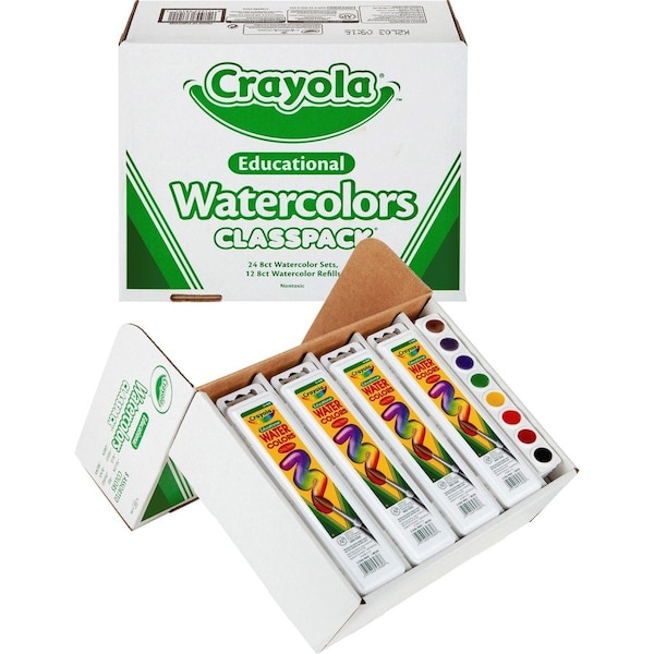 Educational Watercolors Classpack, 36/BX, Ast PK